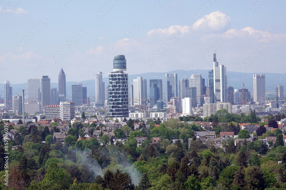 Obraz premium Blick vom Goetheturm auf Frankfurt
