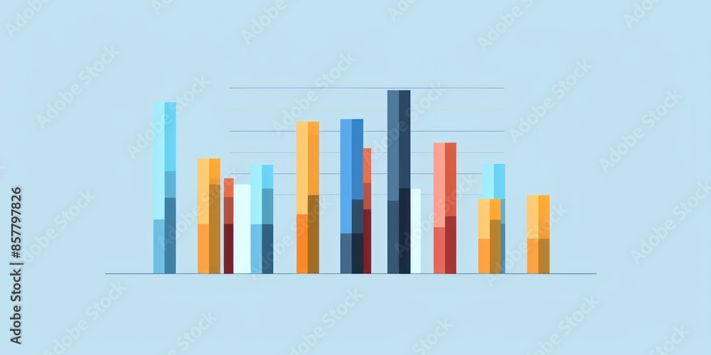 Colorful Bar Chart Data Visualization Colorful Bar Chart Data Visualization