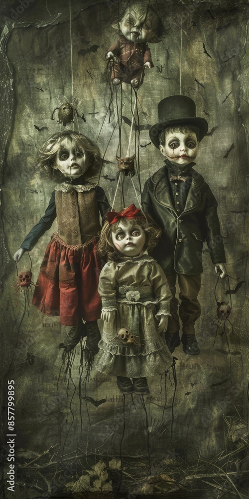 Halloween Illusion with Creepy Dolls Halloween Illusion with Creepy Dolls