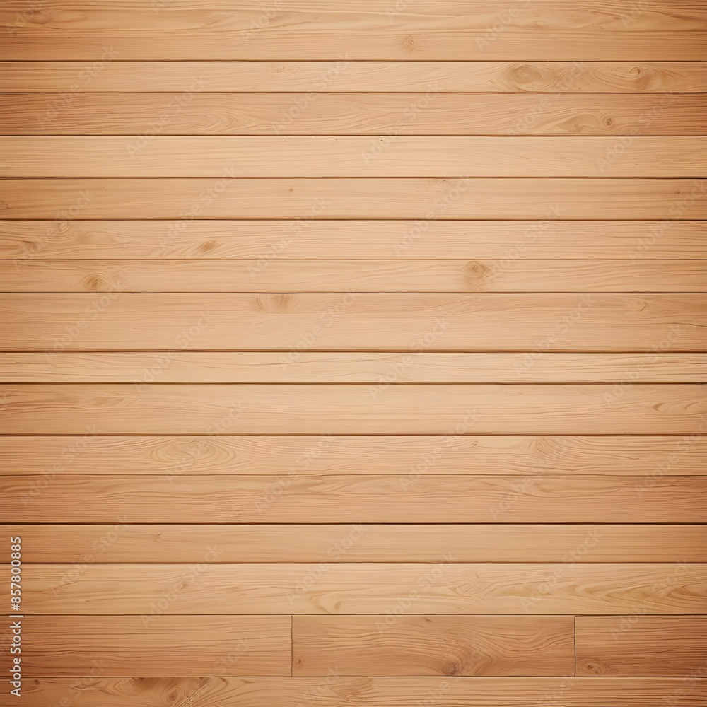 Fototapeta premium Wooden planks with horizontal grain and copy space, light brown in color