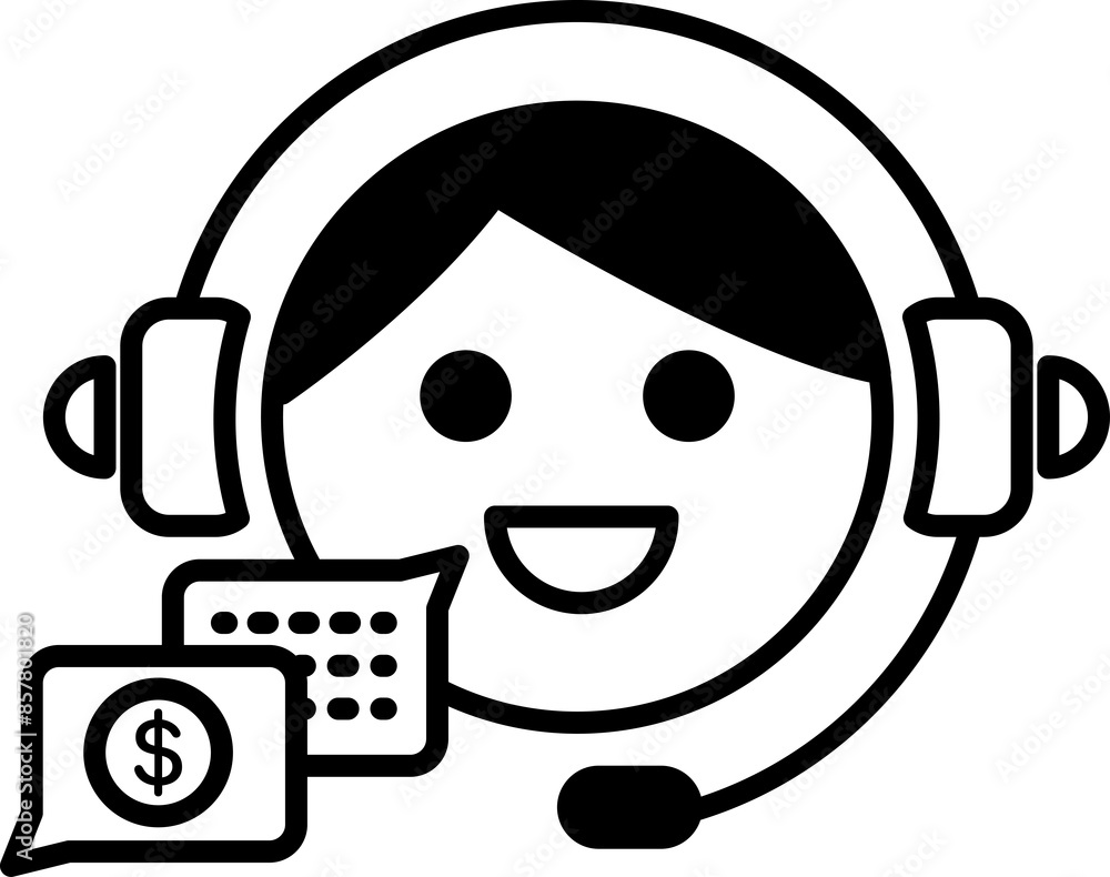 Customer service and Call center cartoon about Payment Customer service and Call center cartoon about Payment