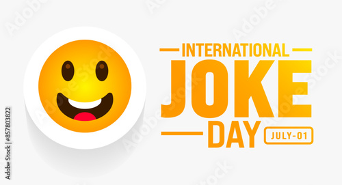 International Joke Day background template. Holiday concept. Use a background, banner, placard, card, and poster design template with text inscription and standard color. vector illustration.