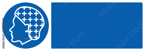 ISO mandatory safety signs hairnet required your custom message here landscape size 1/2 a4,a3,a2,a1