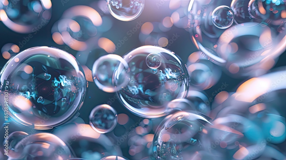 Bubbles Background, Generative AI Bubbles Background, Generative AI