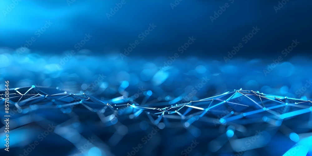 Obraz premium Polygonal digital banner background for tech connections. Concept Technology, Polygonal Design, Digital Connections, Banner Background