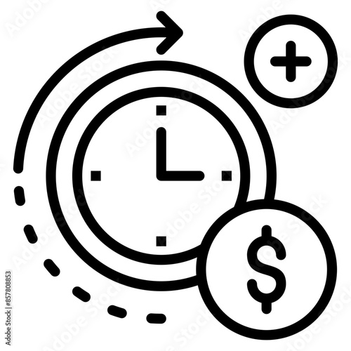 Overtime  Icon Element For Design