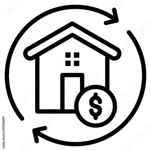 Refinancing  Icon Element For Design