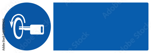 ISO mandatory safety signs switch off engine your custom message here landscape size 1/2 a4,a3,a2,a1