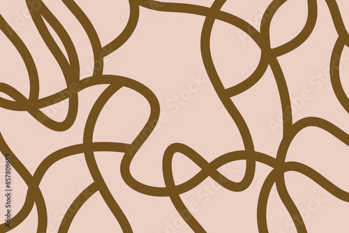 Abstract line wallpaper. Abstract vector. Simplicity. Backdrop. Gift wrap.Postcard. Graphic design. Multicolour. Fabric. Decorative. Beige and brown colours.Wave pattern. Ornament. Dynamic. Endless.