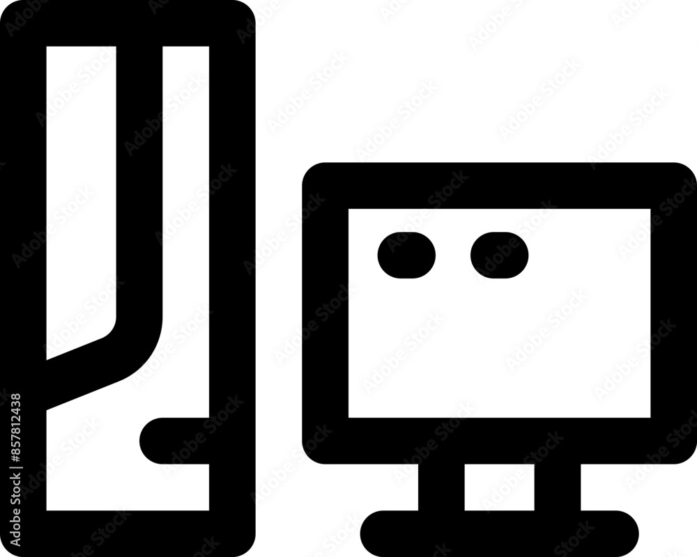 computer icon. vector line icon for your website, mobile, presentation, and logo design. computer icon. vector line icon for your website, mobile, presentation, and logo design.