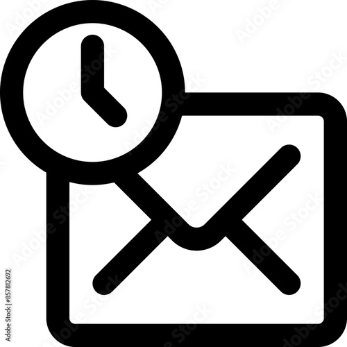 delay email icon. vector line icon for your website, mobile, presentation, and logo design.