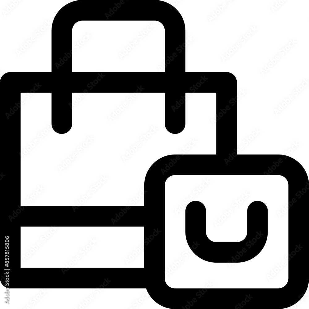 shopping bag icon. vector line icon for your website, mobile, presentation, and logo design. shopping bag icon. vector line icon for your website, mobile, presentation, and logo design.