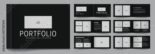 Interior and architecture landscape portfolio template design