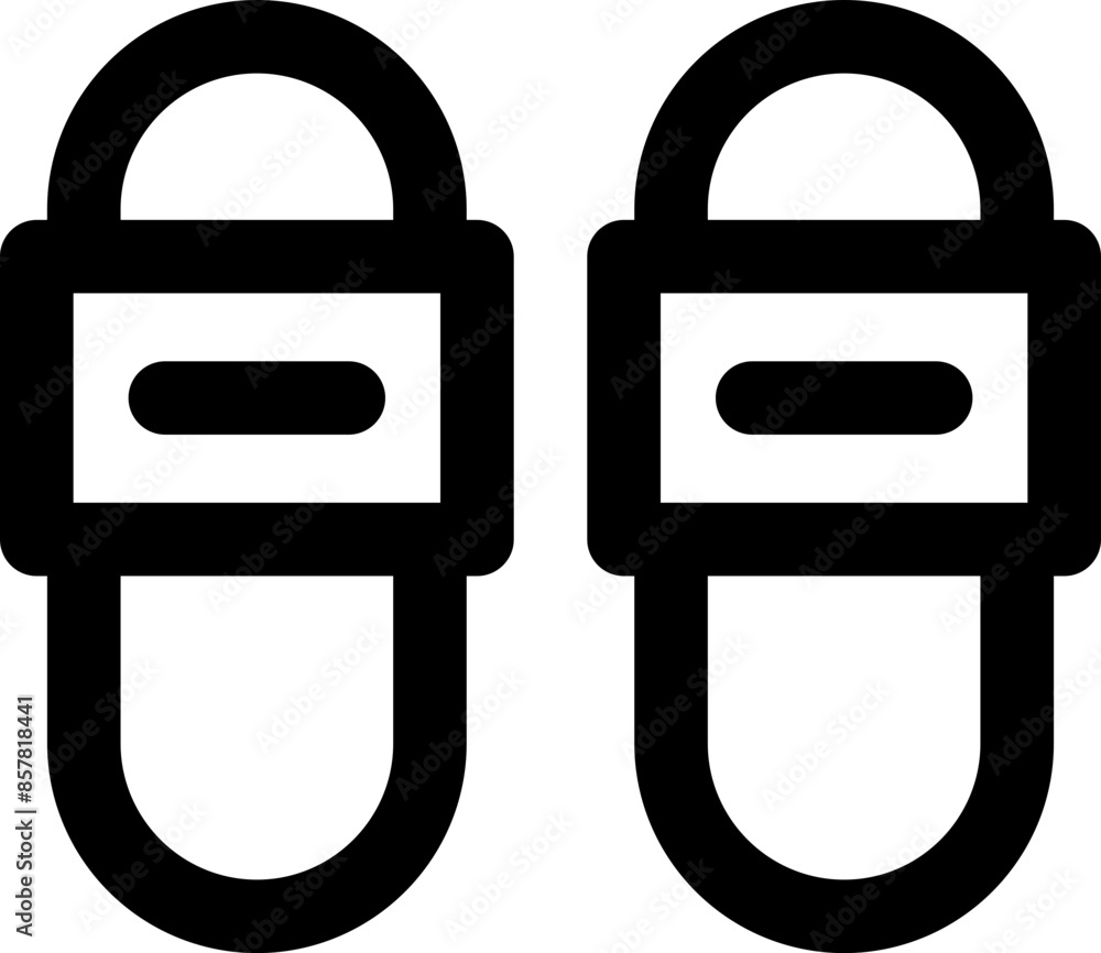 slippers icon. vector line icon for your website, mobile, presentation, and logo design.