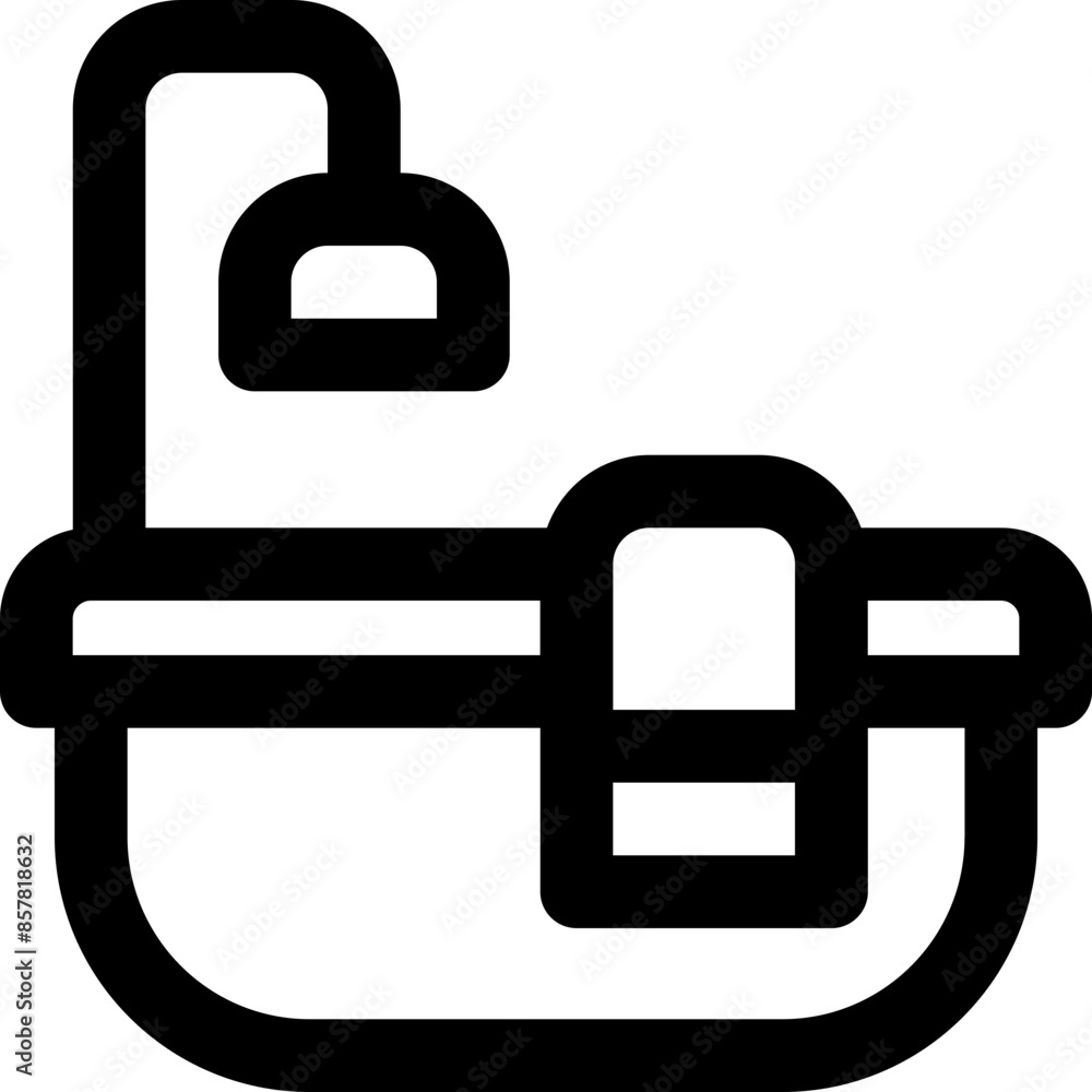 bathtub icon. vector line icon for your website, mobile, presentation, and logo design. bathtub icon. vector line icon for your website, mobile, presentation, and logo design.