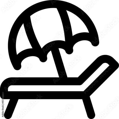 sunbed icon. vector line icon for your website, mobile, presentation, and logo design.