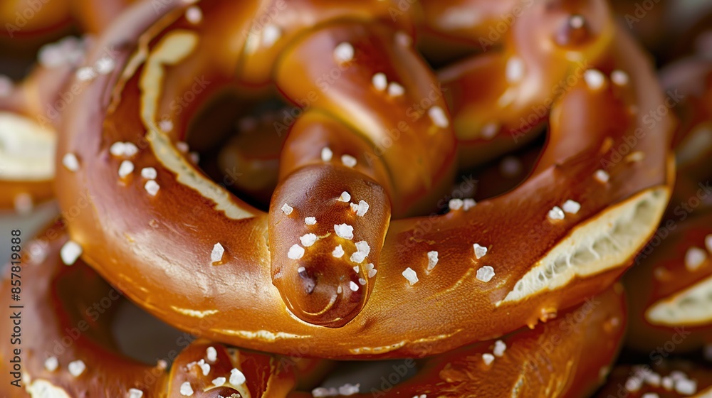 Close-up of a Salted Pretzel Close-up of a Salted Pretzel