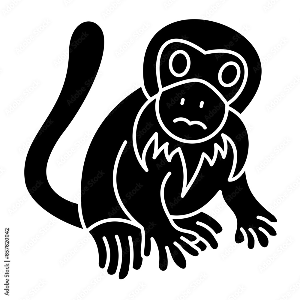 Fototapeta premium Emperor Tamarin Icon