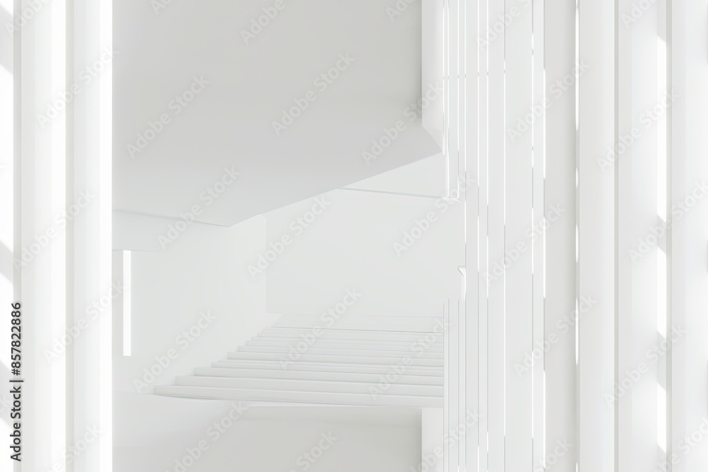 Fototapeta premium White Minimalist Abstract Background created with Generative AI