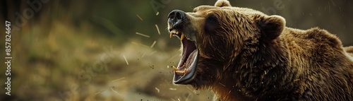 Ferocious Grizzly Bear Roar...
