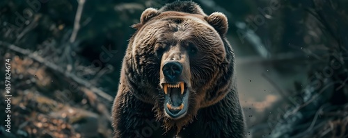 Ferocious Bear Growling wit...
