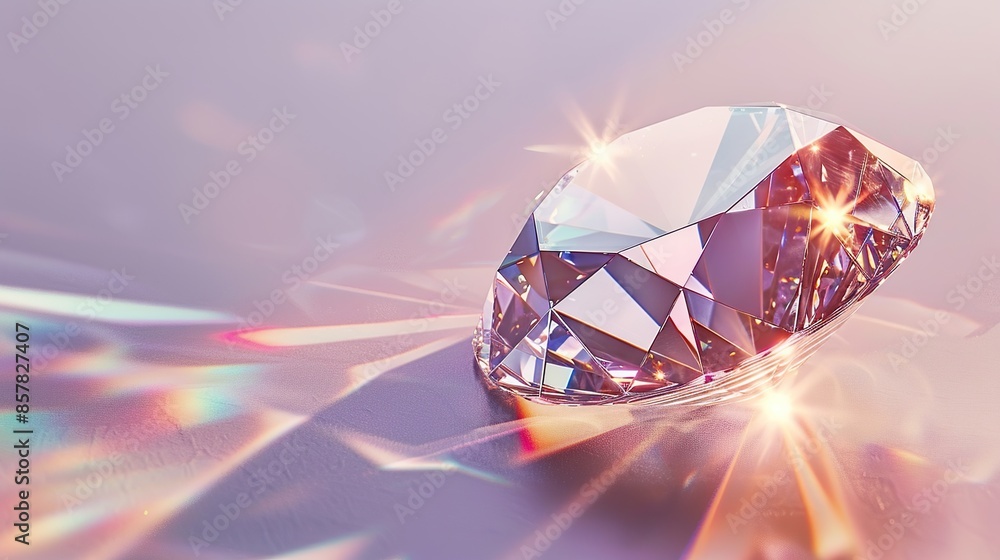 Luxurious and beautiful sparkling diamonds on a white background Luxurious and beautiful sparkling diamonds on a white background