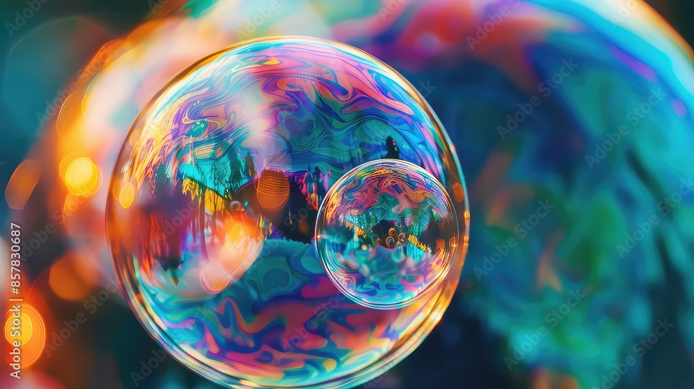 Bubbles Background, Generative AI Bubbles Background, Generative AI