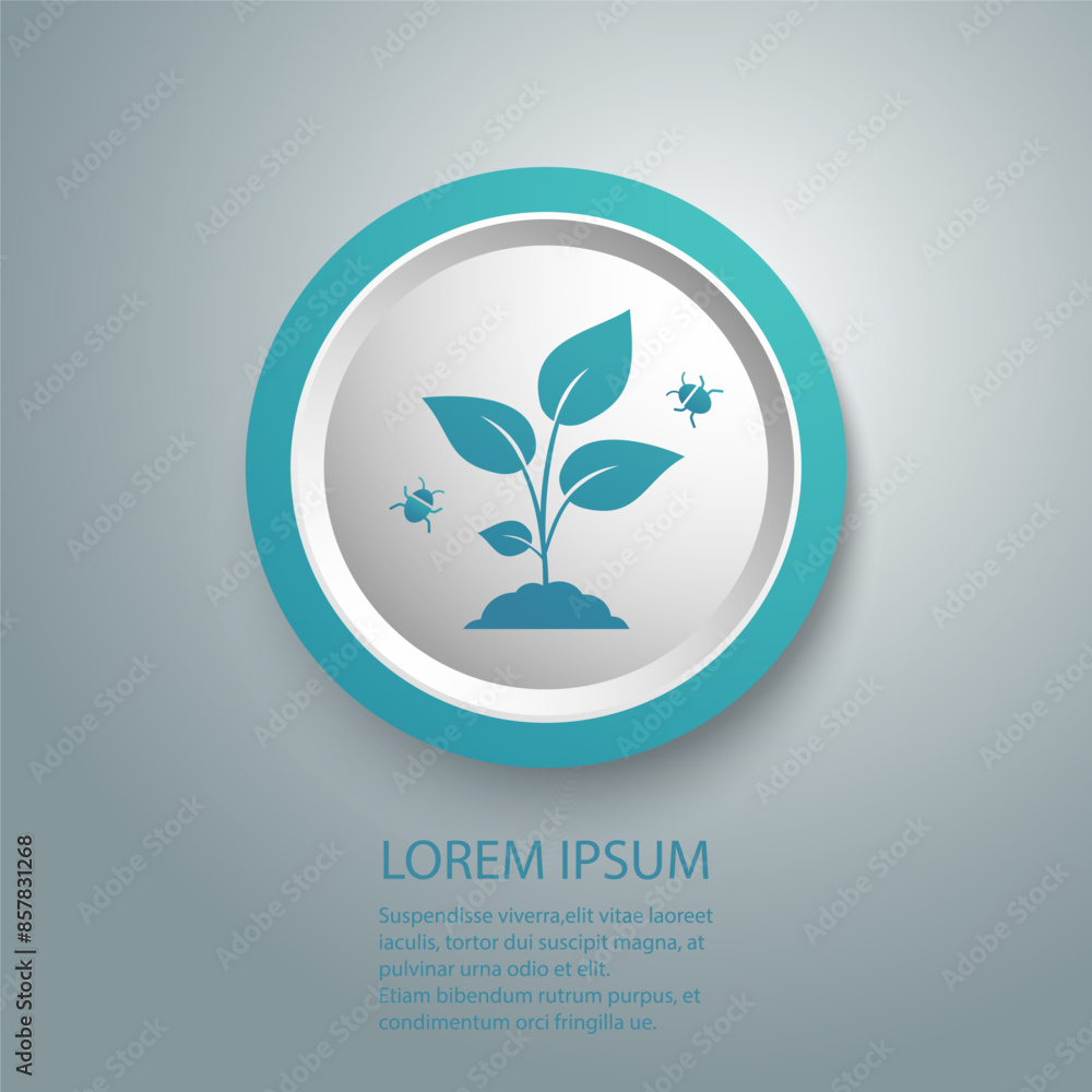 Pest plant icon, damage crop for aphid attack, harmful insect, tick or bug, editable stroke vector illustration Pest plant icon, damage crop for aphid attack, harmful insect, tick or bug, editable stroke vector illustration