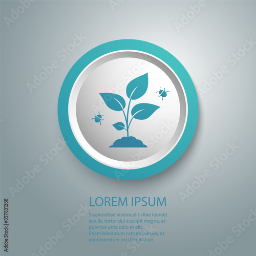 Pest plant icon, damage crop for aphid attack, harmful insect, tick or bug, editable stroke vector illustration