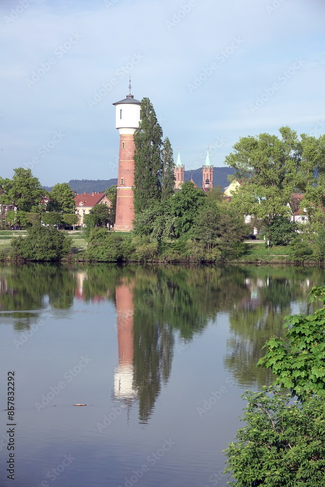 Fototapeta premium Neckar bei Ladenburg