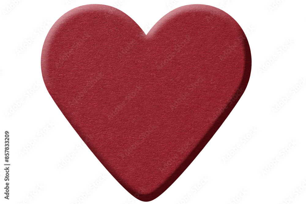 valentine made of maroon cardboard and isolated on white valentine made of maroon cardboard and isolated on white
