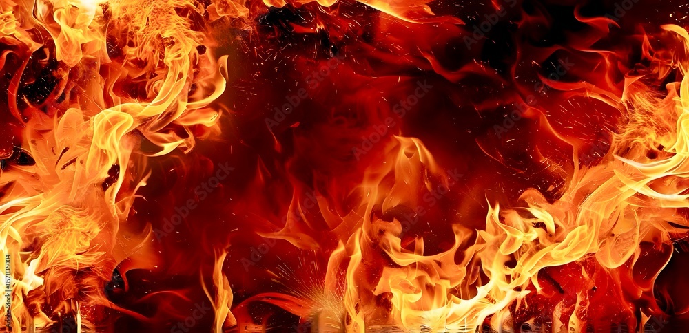 Fototapeta premium Fire Flame Burning Background