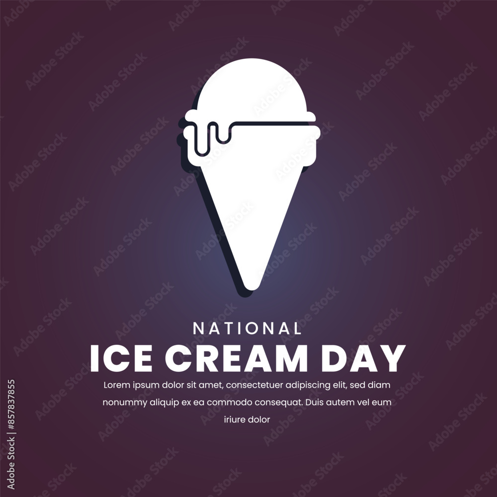 National ice cream day template vector illustration National ice cream day template vector illustration