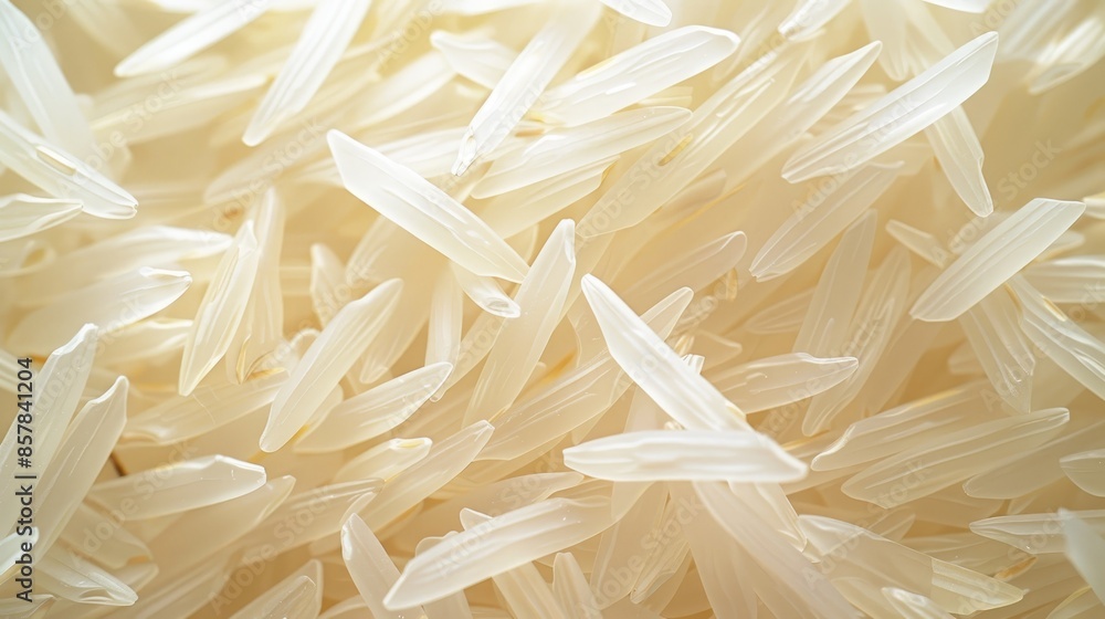 Close-up of Uncooked White Rice Grains Close-up of Uncooked White Rice Grains