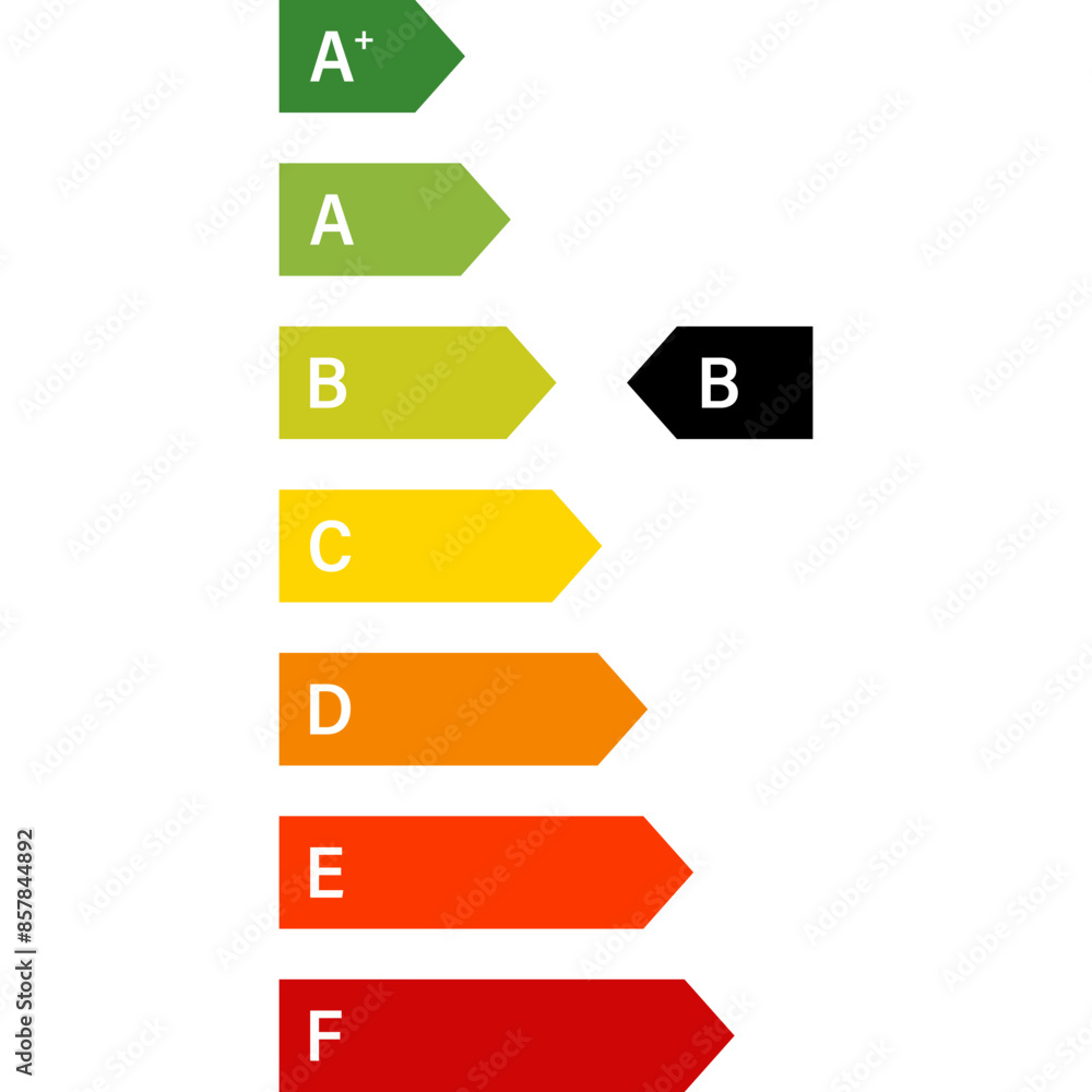 Energy Efficiency Rating. Certificate Rating. Power Class Rating Vecor Icon Energy Efficiency Rating. Certificate Rating. Power Class Rating Vecor Icon