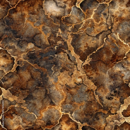 Seamless pattern of luxurious granite tiles in rich, earthy tones, featuring intricate veining and subtle shimmer, Generative AI © fahmy
