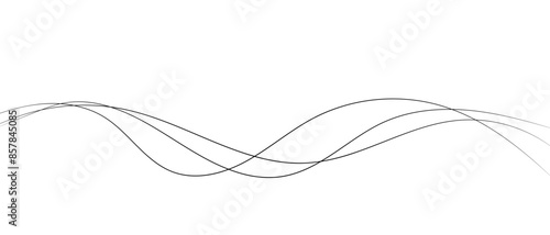 Thin line wavy abstract vector background.