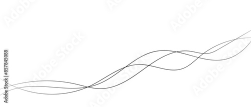 Thin line wavy abstract vector background.