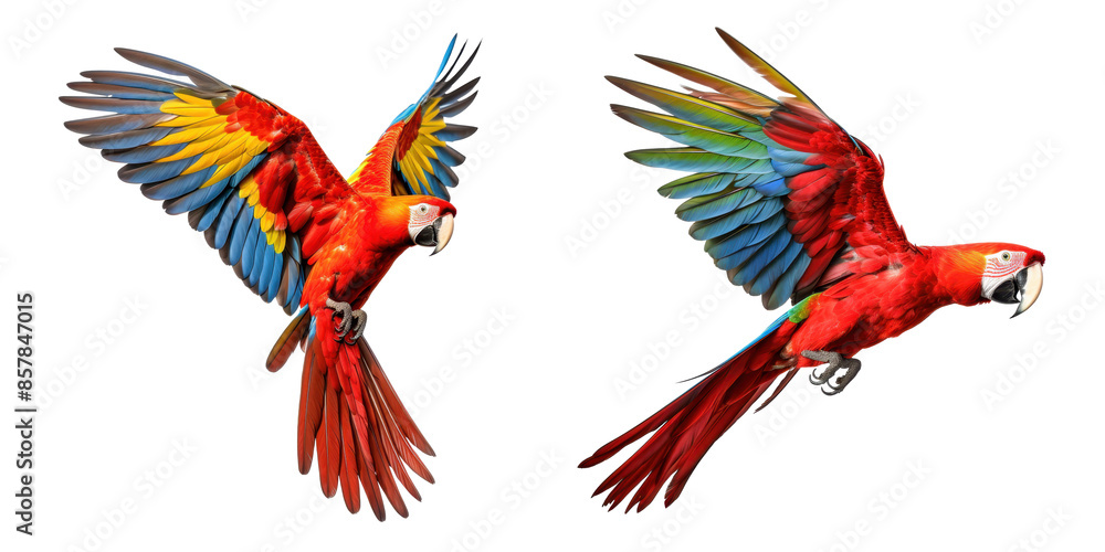 Fototapeta premium macaw parrot isolated on a transparent background