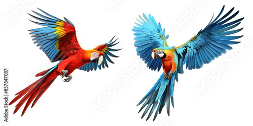 Obraz na płótnie macaw parrot isolated on a transparent background