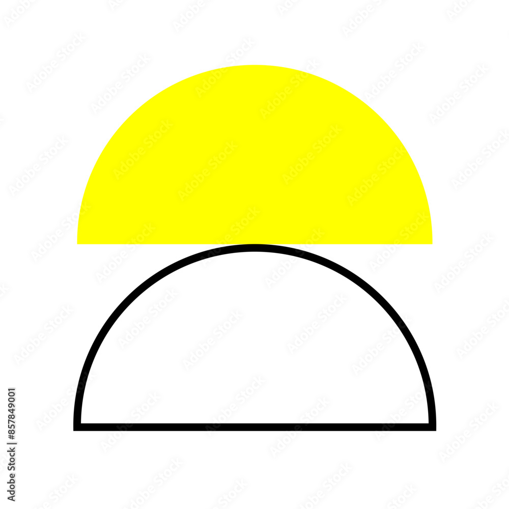 composition abstraite géométrique jaune et noire