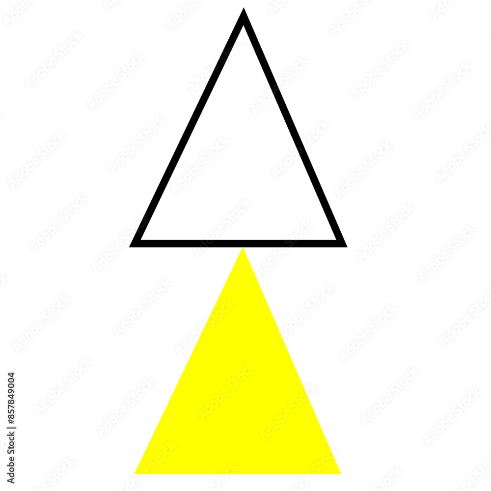 composition abstraite géométrique jaune et noire