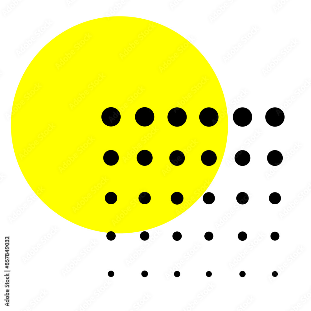 composition abstraite géométrique jaune et noire