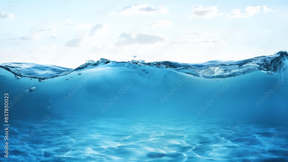 water wave underwater blue ocean swimming pool wide panorama background sandy sea bottom isolated white background water wave underwater blue ocean swimming pool wide panorama background sandy sea bottom isolated white background