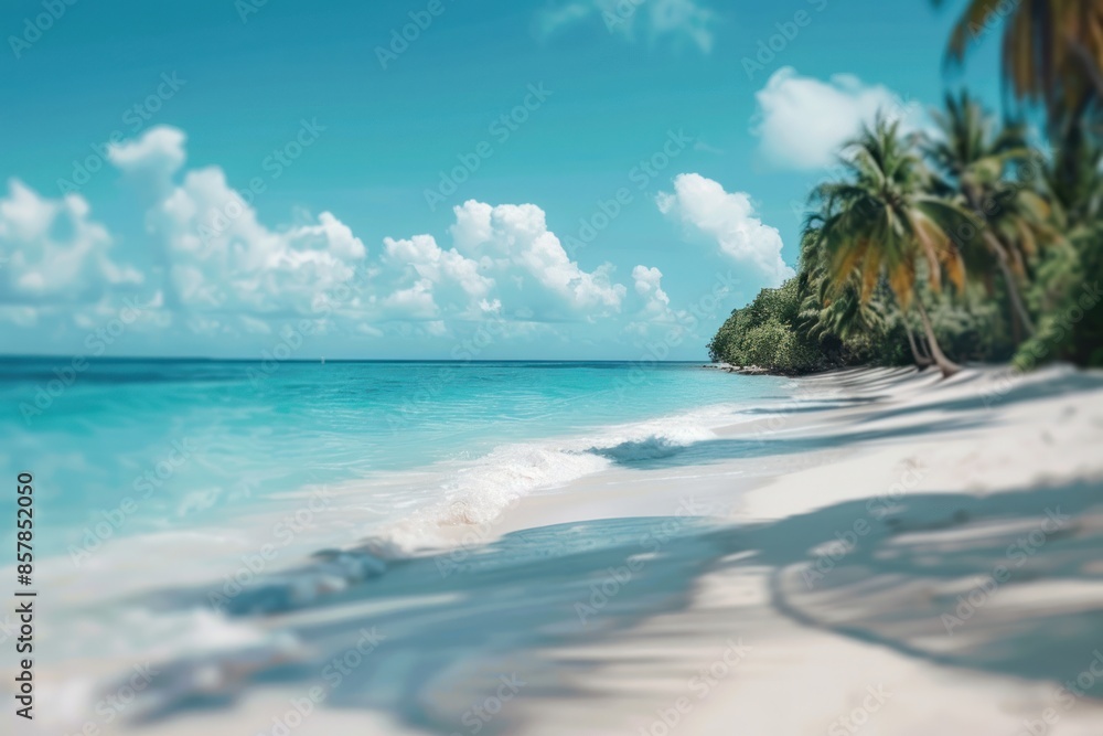 Beautiful blurred tropical beach background. ai generative Beautiful blurred tropical beach background. ai generative