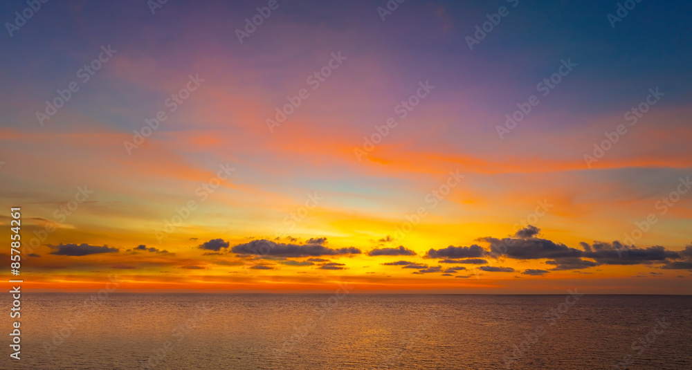 Sunset Sky on the beach with Twilight in the Evening as the colors of Sunset Horizon scene Sunset Sky on the beach with Twilight in the Evening as the colors of Sunset Horizon scene