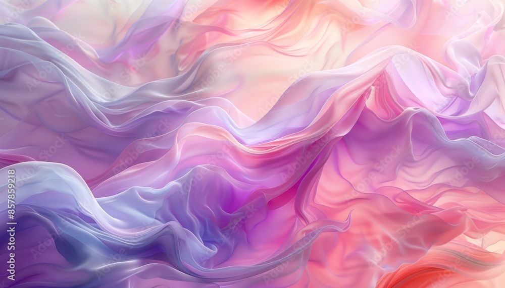 Abstract wavy pastel fabric in purple and pink tones. Artistic and flowing textile background. Abstract wavy pastel fabric in purple and pink tones. Artistic and flowing textile background.