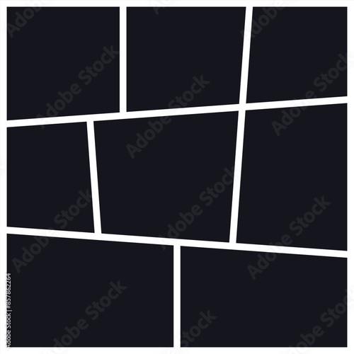 Blank collage frame template for photos and images