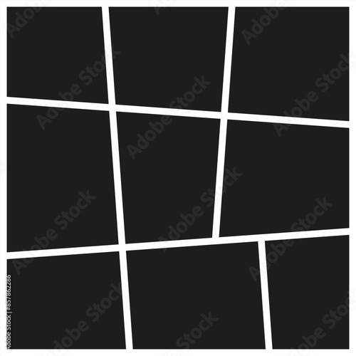 Blank collage frame template for photos and images