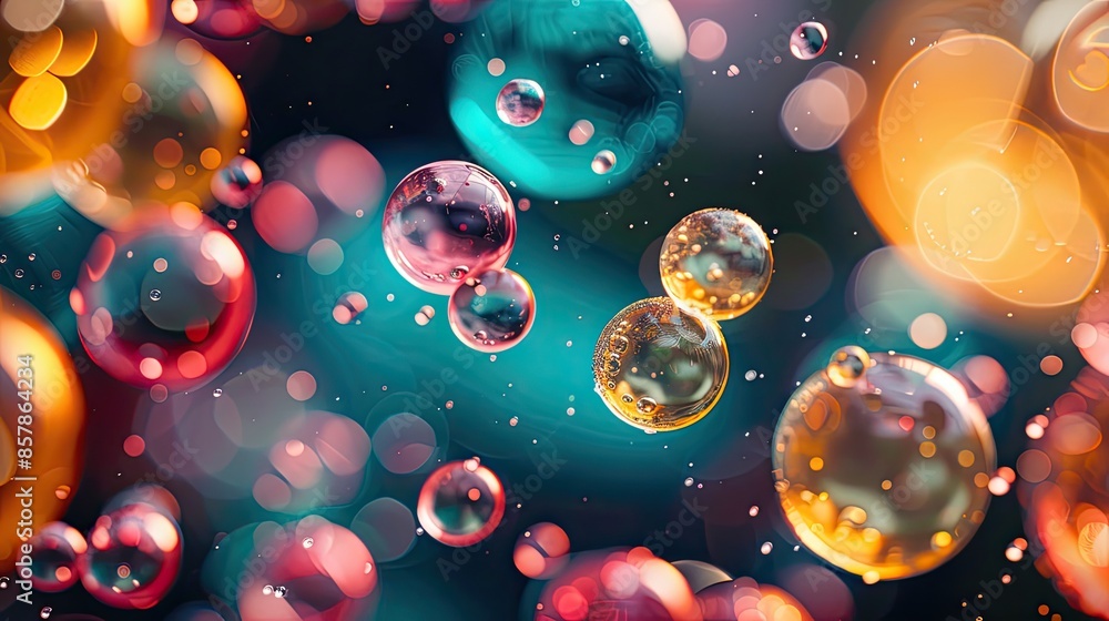 Bubbles Background, Generative AI Bubbles Background, Generative AI